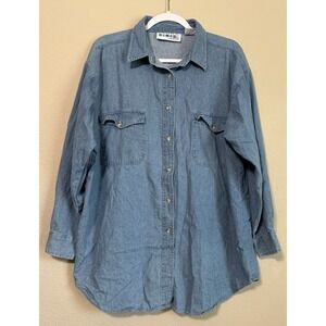 Carolina Blues by Carolina Colours Ladies Long Sleeve Faded Blue Denim Shirt 20W